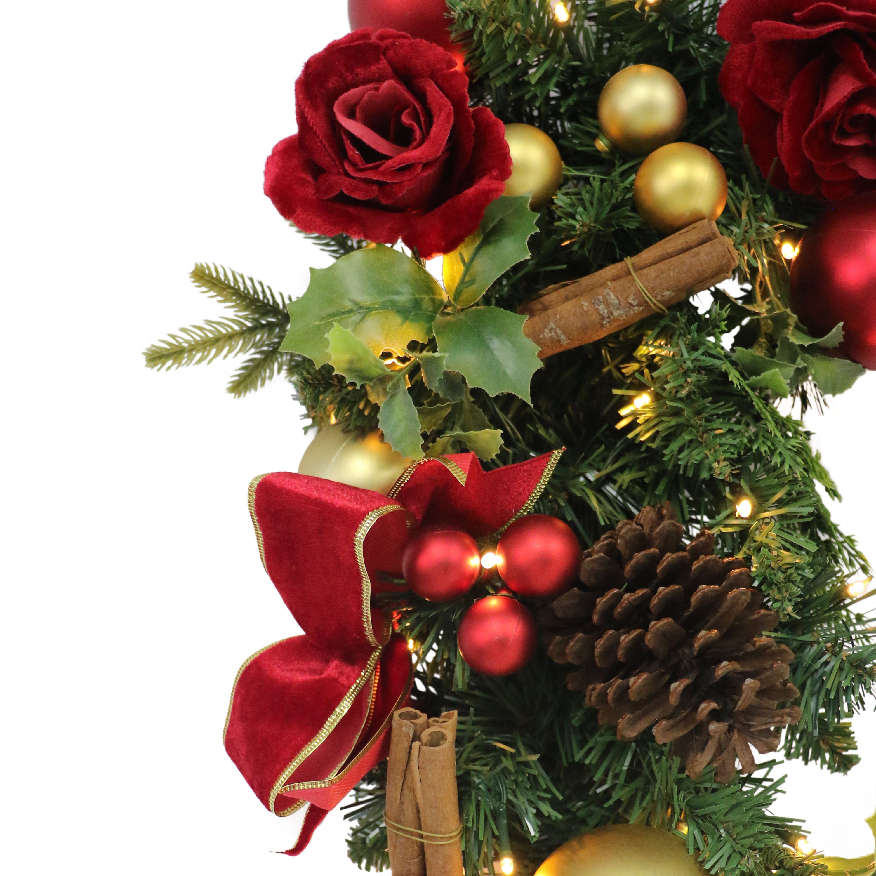 6' x 10" Pre-Lit Adorned Battery-Operated Garland